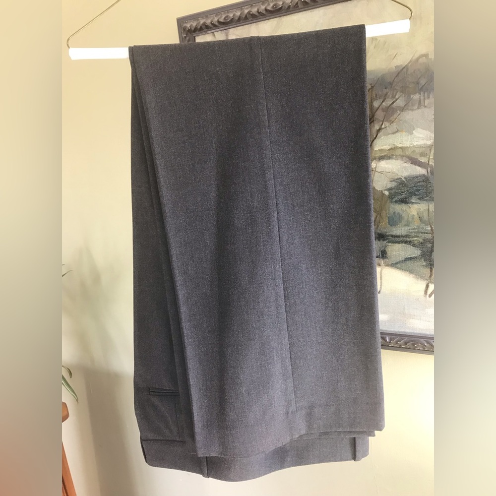 Ann Taylor Curvy Fit Straight Pant Grey Size 12 Kate Fit